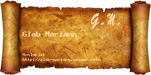 Glab Mariann névjegykártya