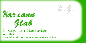 mariann glab business card